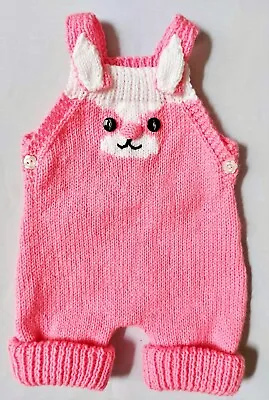 Baby Easter Bunny Romper Suit Knitting Pattern DK 14 - 20  Premature Playsuit • £4