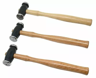 Set Of 3 Texturing Hammer Set Jewelry Making Metal Pattern Design Forming Tools • $35.99