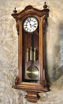 Amazing Vintage Antique Germany Striking Vienna Clock3 Brass Weights Driven • $1400