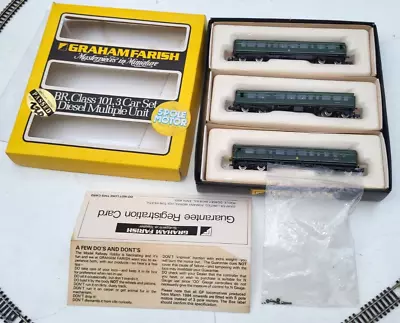 Graham Farish N Gauge 8143 371-512 Class 101 3 Car DMU BR Green DCC Tested • £60