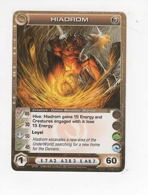 Chaotic Creature Card Danian Hiadrom Max Energy • $6.50