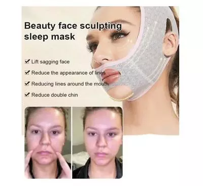 $10.78 • Buy Beauty Face Sculpting Sleep Mask - Reusable V Line Lifting Chin Line Mask