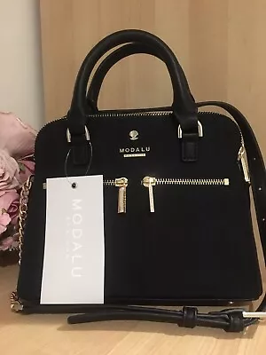 £64 • Buy Modalu Pippa Black Mini Grab  Handbag (rr £129)