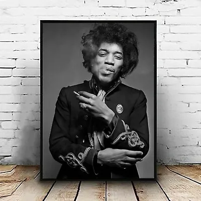$62.55 • Buy Jimi Hendrix Music Star Portrait B&W Art Poster Print. Great Home Decor