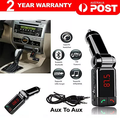 Wireless Bluetooth Car Kit FM Transmitter Handsfree Car Charger MP3 Player USB • $26.99