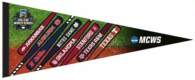 COLLEGE WORLD SERIES 2022 NCAA Baseball 8-Team Premium Felt Collectors PENNANT • $19.79