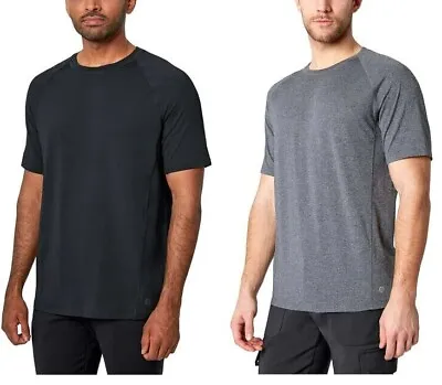 Mondetta Men's Performance 2 Pack Crewneck T-Shirt Tee- Gray/Black - Large /Med • $13.90