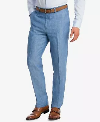 Bar III Men's  LINEN Dress Pants 30 X 30 Slim-Fit Blue Chambray • $10.56