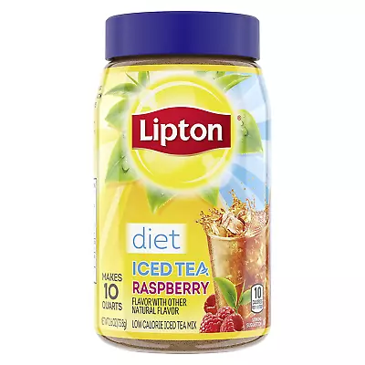 Lipton Iced Tea Mix Raspberry Tea Decaf Tea Diet Tea Makes 10 Quarts • £15.27