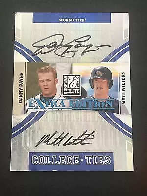 2007 Donruss Elite Extra Danny Payne Matt Wieters Auto #/100 RC Georgia Tech • $7.99