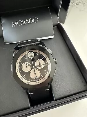 Movado Mens Watch Black Leather • $80