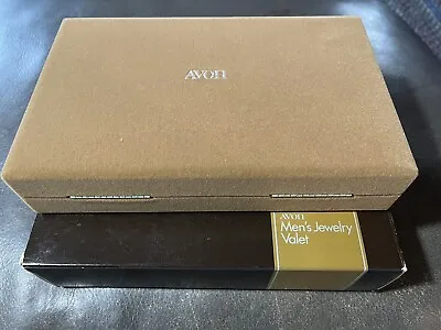 RARE! Vintage Avon  MEN'S JEWELRY VALET  6 Sections New With Box • $10