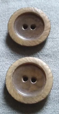 2 Vintage Carved Vegetable Ivory Buttons. • $9.99