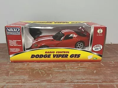 NIKKO Dodge Viper GTS Scale Full Function Remote Control Car Red White Stripes🔥 • $97.83