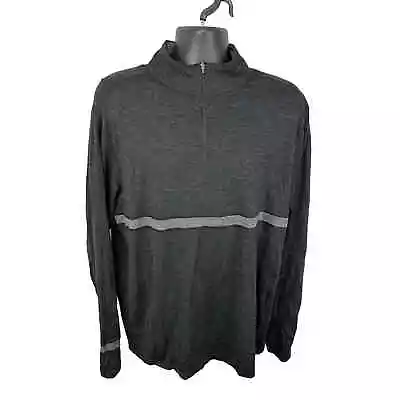 Ibex Zque Certified Merino Wool 1/4 Zip Pullover Black Grey Size 2XL Base Layer • $64.95