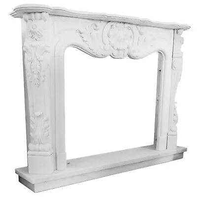 Frame Decorated For Fireplace Louis XVI IN Marble Carrara L.59 1/8in • $5232.71