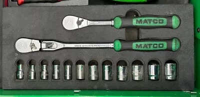 Matco Tools 3/8 Dr Combination Ratchet/Socket Set 8-19mm In Foam Fitted Tray USA • $379.99