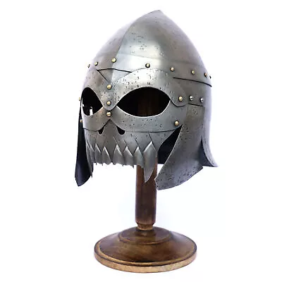 Dark Medieval Warrior Helmet This Helmet Will Give Any Warrior A Fearsome As... • $85.49