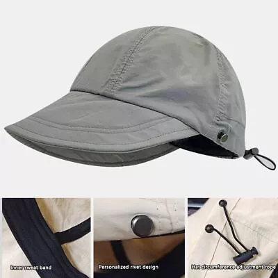 Ladies Adjustable Foldable Fishing Hat Fisherman Cap Bucket Hat Sun Hats • $14.75