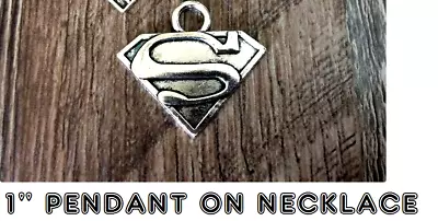 SUPERMAN SIGN SYMBOL HERO Pendant Charm On 925 Sterling Silver 24  Necklace  Men • $19.86