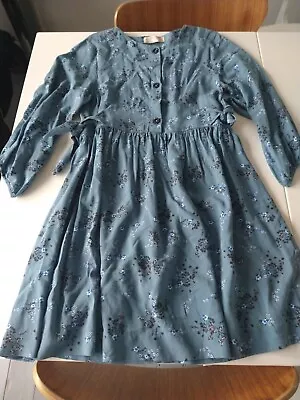 Zara Kids Dress 11-12 Years Girls Blue 3/4 Sleeve Winter Spring Floral Children  • £12