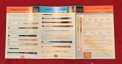 Vintage 1968 Louisville Slugger Baseball Bat Advertising Trifold Brochure Old • $26.99