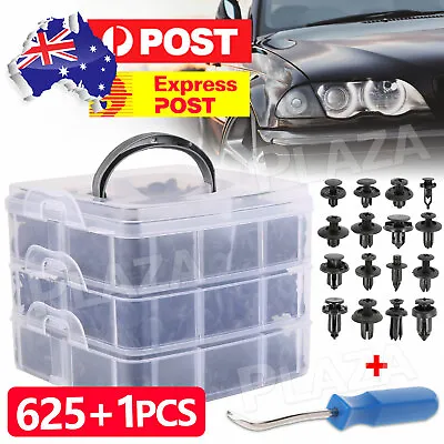 625 PCS Car Body Trim Clips Retainer Bumper Auto Panel Push Plastic Fastener Kit • $14.95