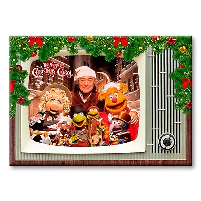 MUPPET CHRISTMAS CAROL Retro Design TV 3.5  X 2.5  Steel Cased FRIDGE MAGNET • $9.99