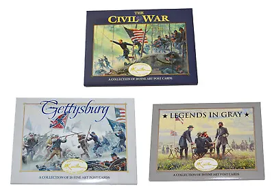 American Civil War Mort Kunstler 3 Packs X 20 Postcards  [60 In All] Gettysburg • £34.99