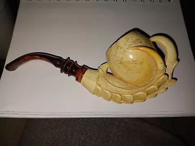 Antique Hand Carved Meerschaum Pipe.  With Case • $31