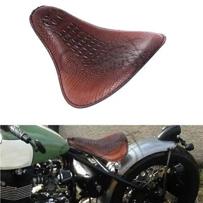 Motorcycle Brown Leather Solo Seat For Harley Dyna Blackline Sportster 1200 883 • $36.98