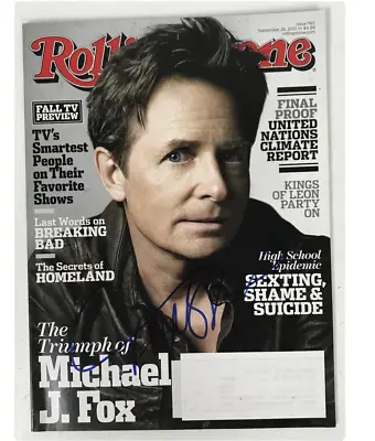 Michael J Fox Signed ROLLING STONE MAG•2003-GLOBAL AUTHENTICS Pre-Cert & COA • $219