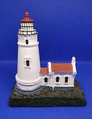 Vintage Resin Umpqua River Lighthouse Figure 4 Inches Tall With Felted Base • $7