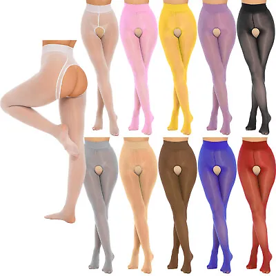 Women's Sheer Pantyhose Hollow Out Suspender Tights Thigh High Stockings Hosiery • $7.80