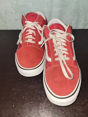 Vans Old Skool Skateboard Shoes Men's Size 13 Red • $22.30