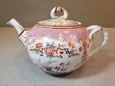 Antique Sarreguemines Minton Teapot Repaired Lid France Faience No.235 • $99.99