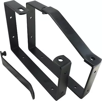 2 Pack Universal Lockable Wall Ladder Rack Brackets Secure Storage Black • £11.99