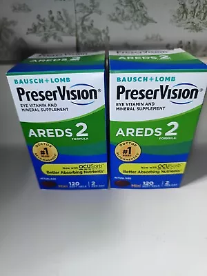 (2) Bausch+Lomb  PreserVision Areds 2 120x2=240 Exp 11/2024 • $32.50