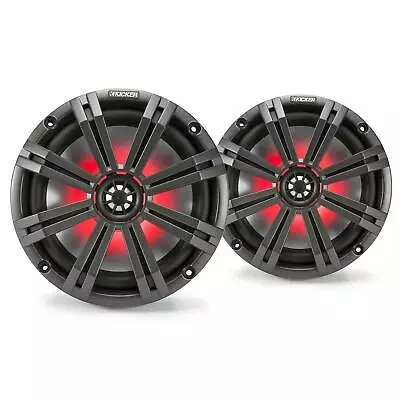 £239.95 • Buy KICKER LED Marine Wakeboarding Boat Speakers - 8 Inch KA45KM84L - Charcoal