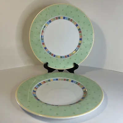 Villeroy & Boch Twist Alea Verde Dinner Plates (2) Easy Collection 10 3/4  V01 • $27