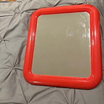 1980s Interdesign Retro Plastic Rounded Edge Square Mirror Vintage • $74.99