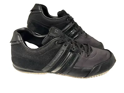 Adidas Y-3 Sprint Shoes - UK 10 - Black Leather & Suede • £36