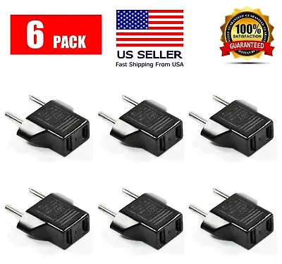 6pc Travel Charger Converter US To EU/RU European Adapter Plug For Power Adapter • $20.99