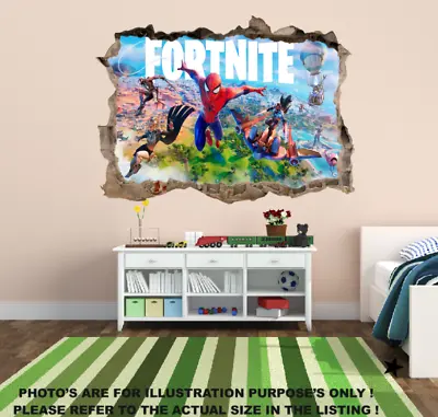 FORTNITE Wall Sticker Art Game High Quality Bedroom Decal Print Boys Girls • £3.80