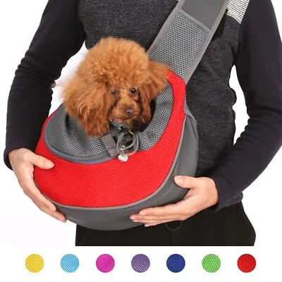 £10.49 • Buy Pet Dog Cat Breathable Shoulder Bag Puppy Tote Travel Sling Backpack Carrier New