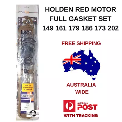 Holden Red 6 Cylinder Motor Full Gasket Set 149 161 173 179 186 202 Rope Rear Se • $89.50