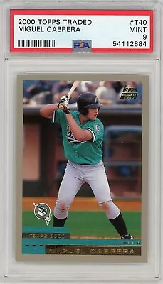 2000 Topps Traded #T40 Miguel Cabrera - PSA 9 • $145