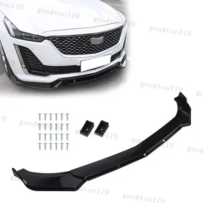 $49.95 • Buy For Cadillac CTS ATS Front Bumper Lip Spoiler Splitter Gloss Black Painted