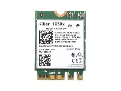 AX200NGW Wi-Fi 6 AX200 (Gig+) PCI-Express M.2 2230 802.11ax WLAN 2.4Gbps • $29.73