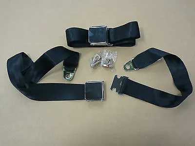 4 Lap Seat Belts Vintage Bmw 2002 1600 2002tii E10 Front And Rear Black 2 Point • $333.23